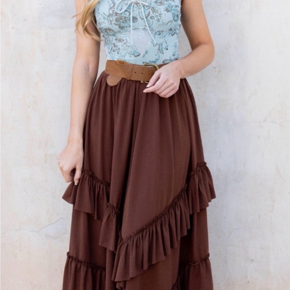 Joyfolie Pansey Bodysuit In Steel Blue
Floral (NWT)